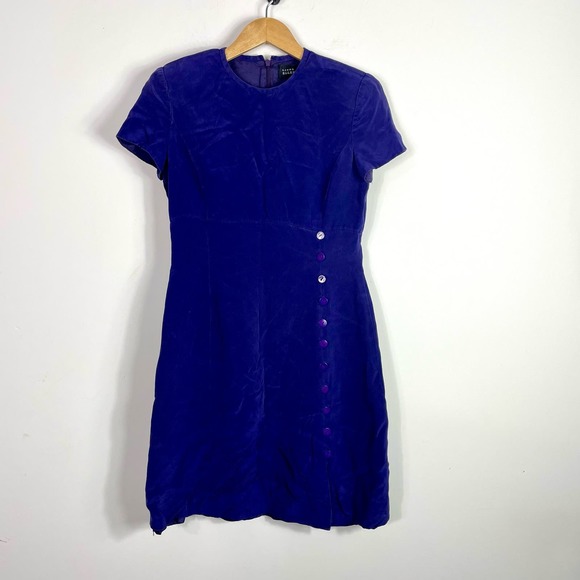 90s purple mini dress - Picture 1 of 4